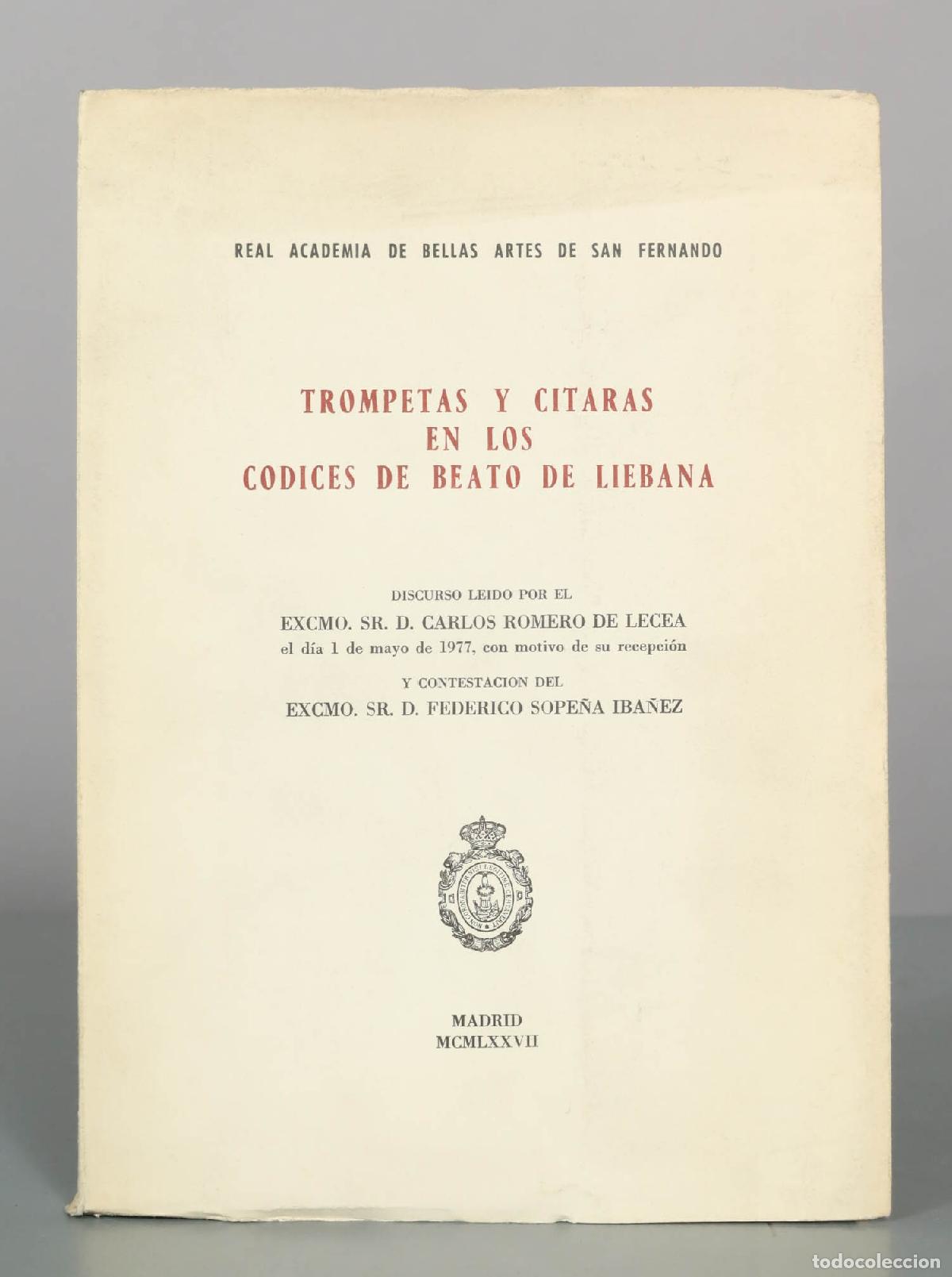 Gebrauchte B&uuml;cher: Trompetas y c&iacute;taras en los c&oacute;dices de Beato de Li&eacute;bana - Carlos Romero de Lecea, Federico Sope&ntilde;a Ib&aacute;