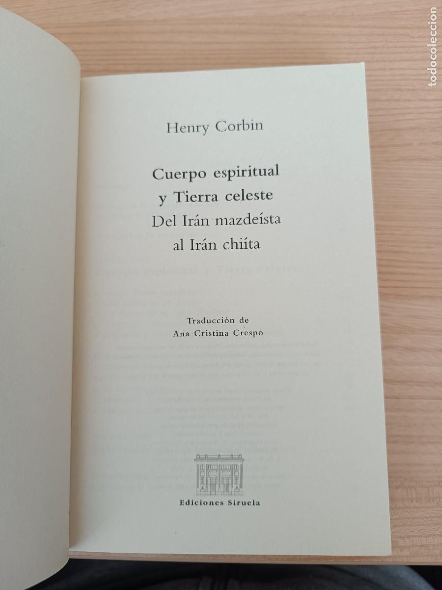 Libros de segunda mano: Cuerpo espiritual y Tierra celeste - Henry Corbin. Siruela - Foto 6