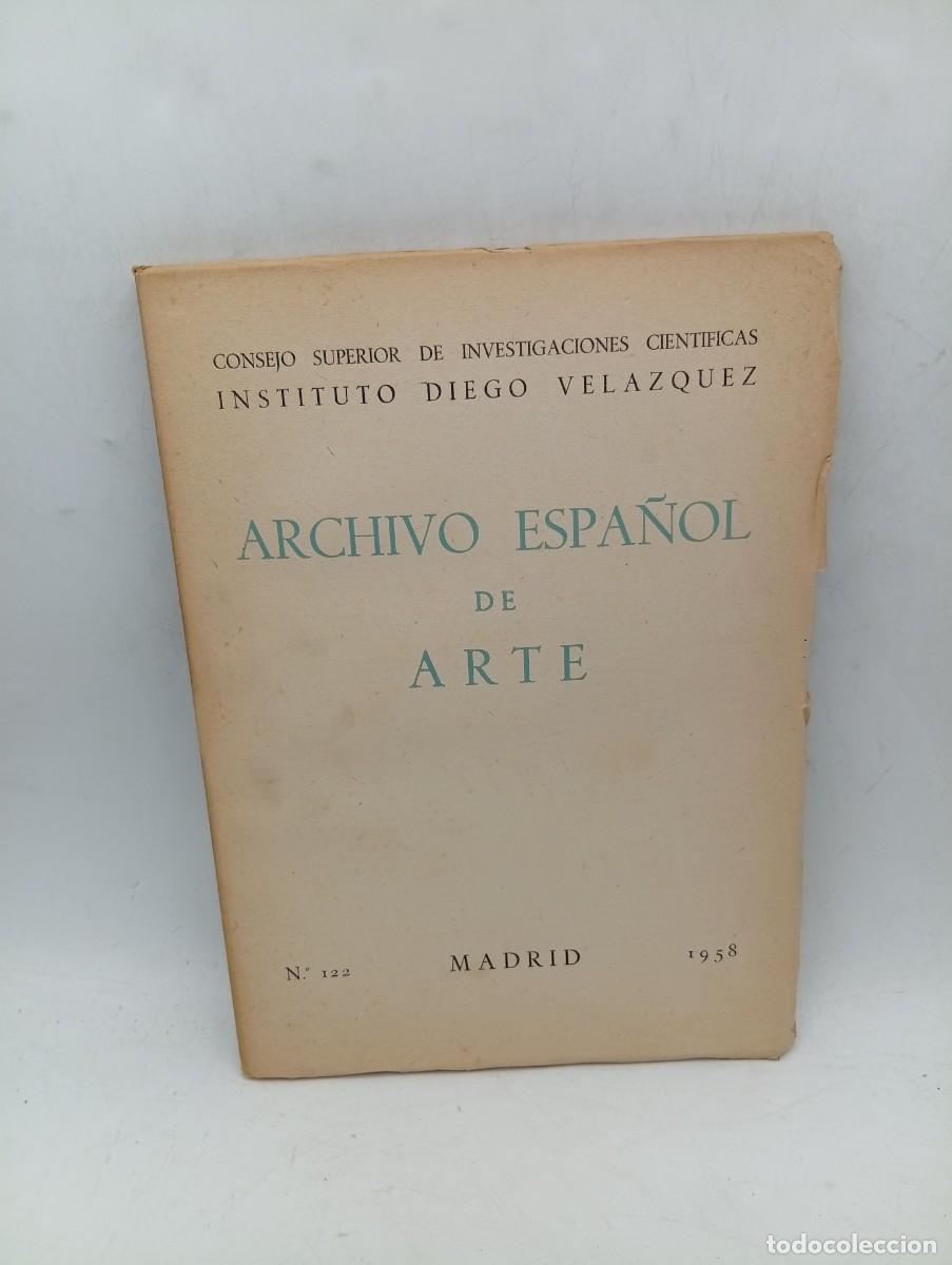 Libros de segunda mano: ARCHIVO ESPA&Ntilde;OL DE ARTE. INSTITUTO DIEGO VELAZQUEZ. N&ordm; 122. 1958.