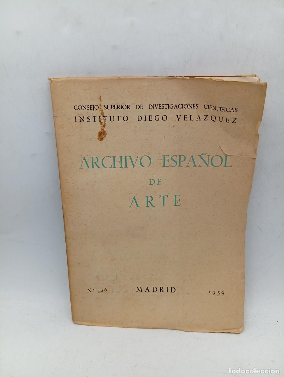 Libros de segunda mano: ARCHIVO ESPA&Ntilde;OL DE ARTE. INSTITUTO DIEGO VELAZQUEZ. N&ordm; 125. 1959.