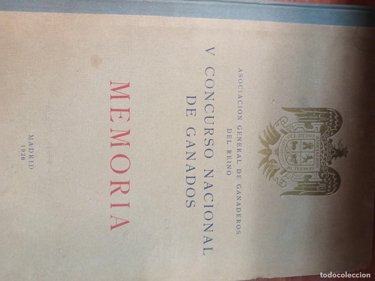 Libros de segunda mano: Memoria del V Concurso Nacional de Ganados.