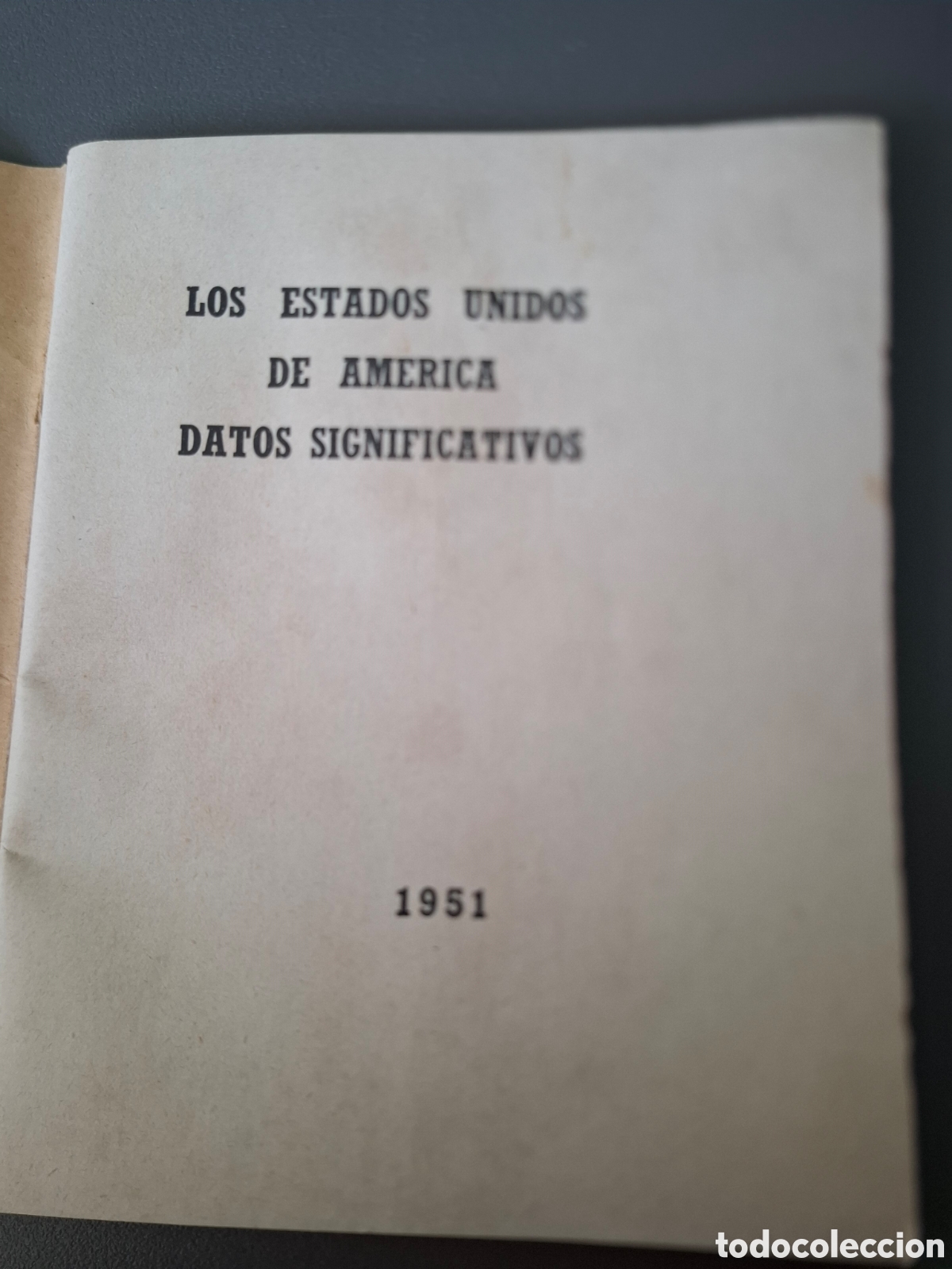 Libros de segunda mano: Estados Unidos de America - datos significativos - 1951