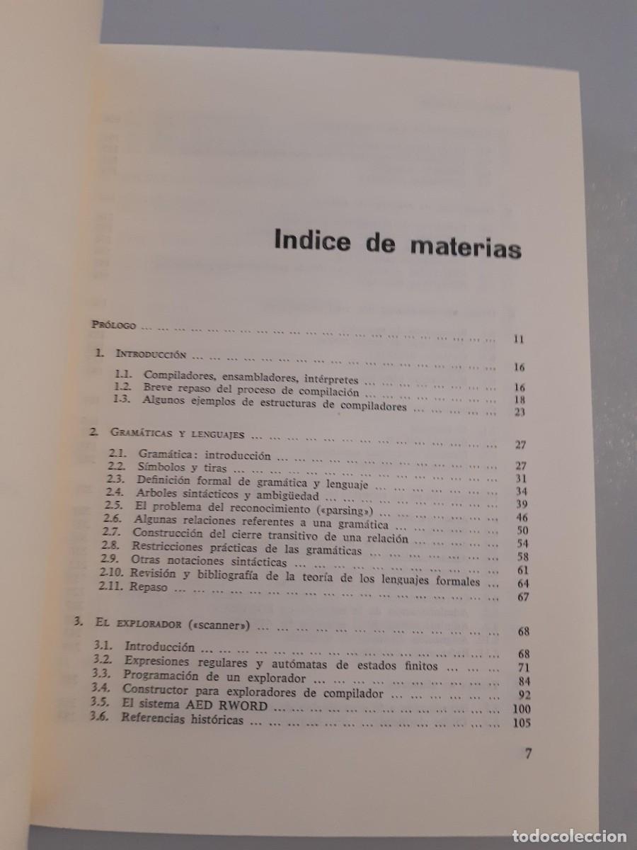 Libros de segunda mano: CONSTRUCCION DE COMPILADORES DAVID GRIES - PROCESOS DE DATOS - Foto 2