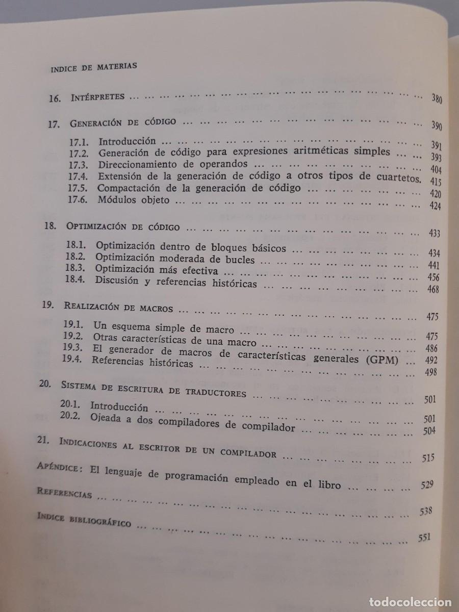 Libros de segunda mano: CONSTRUCCION DE COMPILADORES DAVID GRIES - PROCESOS DE DATOS - Foto 3