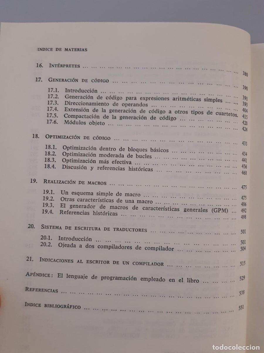 Libros de segunda mano: CONSTRUCCION DE COMPILADORES DAVID GRIES - PROCESOS DE DATOS - Foto 6
