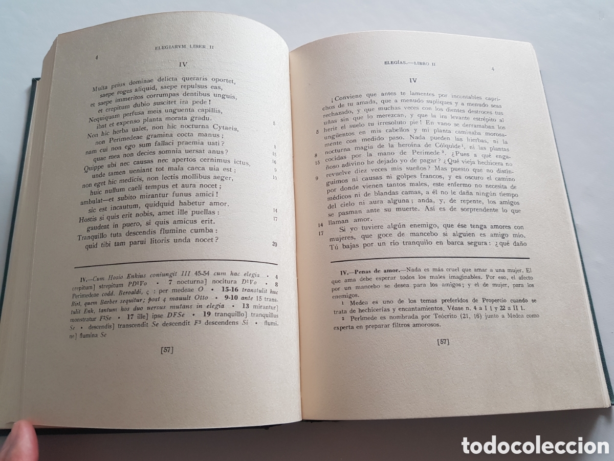 Libros de segunda mano: Propercio, Elegias, Coleccion Autores Griegos y Latinos, CSIC - Foto 6