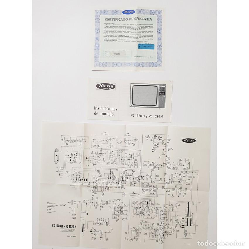 Libros de segunda mano: MANUAL Instrucciones TV IBERIA VS-1520 VS-1524 ESQUEMA Tecnico GARANTIA Vintage