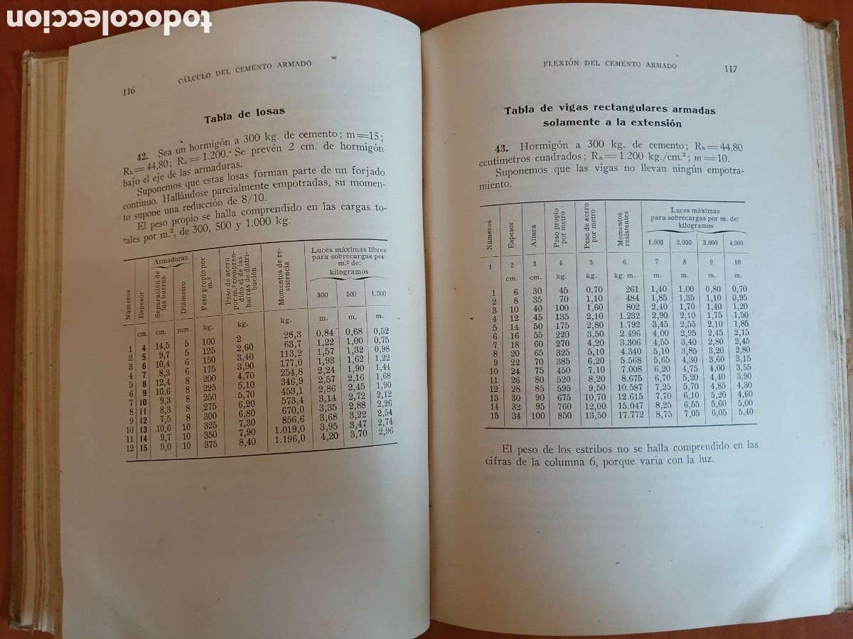 Libros de segunda mano: Cemento Armado. N de T&eacute;desco. - Foto 9