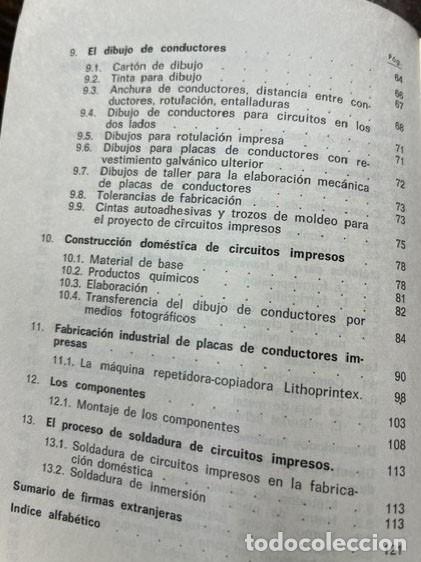 Libros de segunda mano: Fabricacion de circuitos impresos - Foto 5