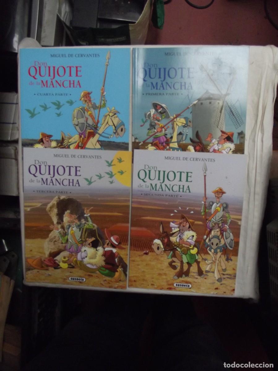 Libros de segunda mano: DON QUIJOTE DE LA MANCHA POR MIGUEL DE CERVANTES 4 NUMEROS