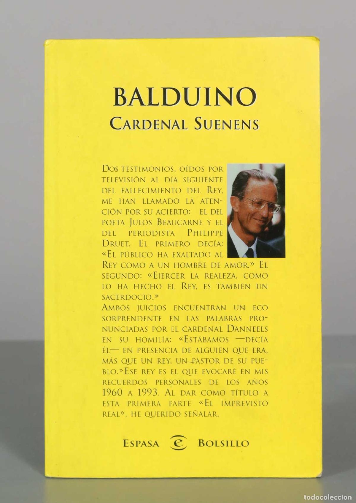 Libros de segunda mano: Balduino, el secreto del rey - Cardenal Suenens - Espasa Bolsillo