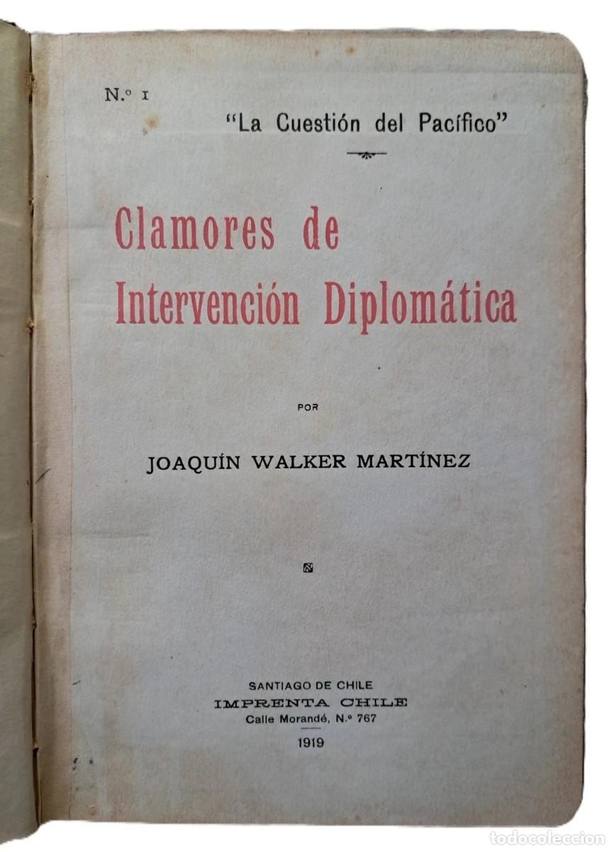 Second hand books: Walker Mart&iacute;nez, Joaqu&iacute;n - La Cuesti&oacute;n del Pac&iacute;fico - Primera Edici&oacute;n - (1919)