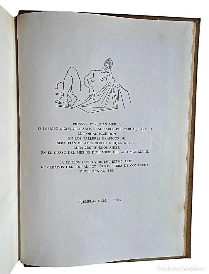 Libros de segunda mano: Merli, Joan - Picasso - Editorial Poseid&oacute;n - (1948) - SIGNED - Foto 6