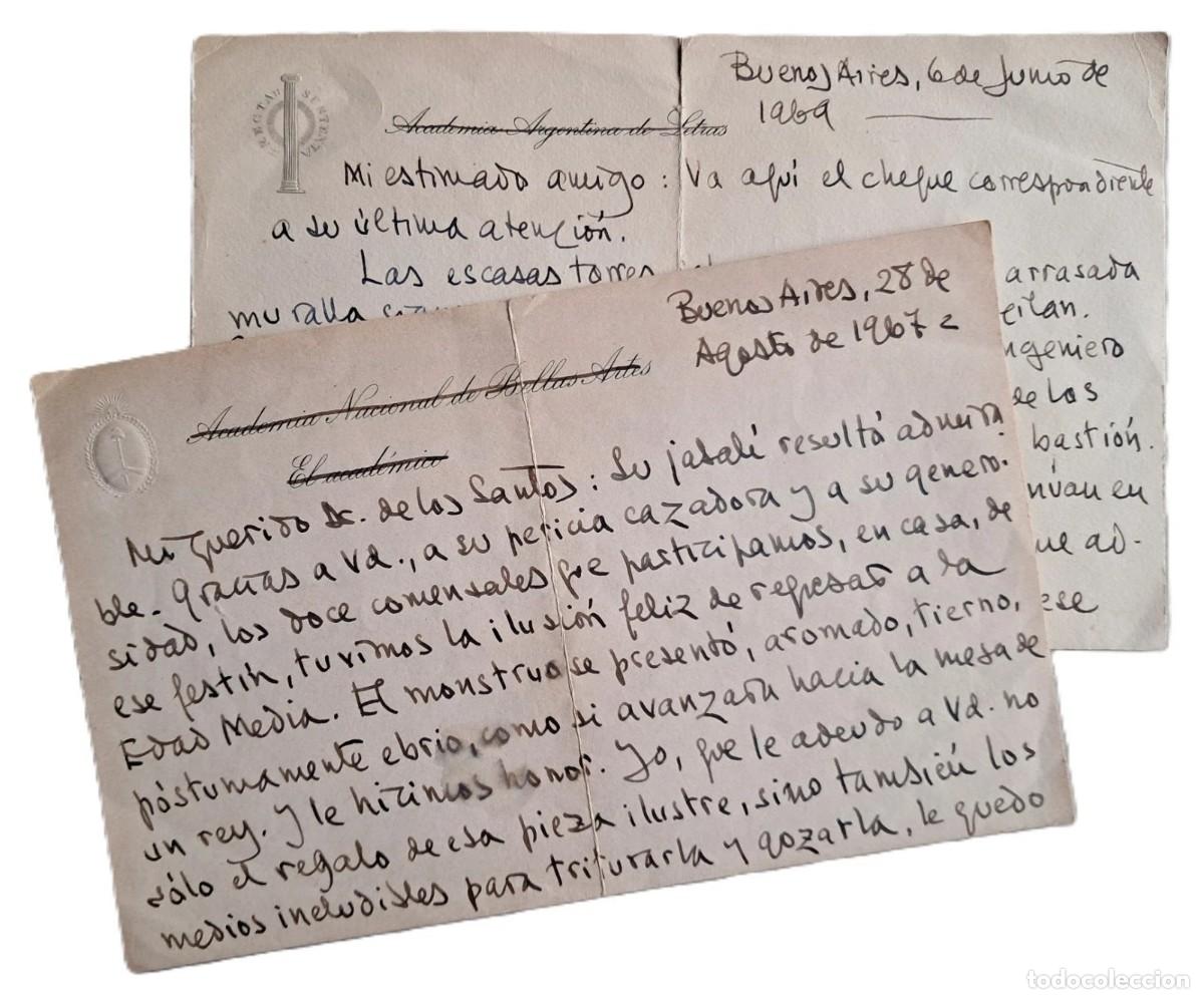 Gebrauchte B&uuml;cher: Mujica Lainez, Manuel - Dos cartas manuscritas - (1967-1969) - SIGNED
