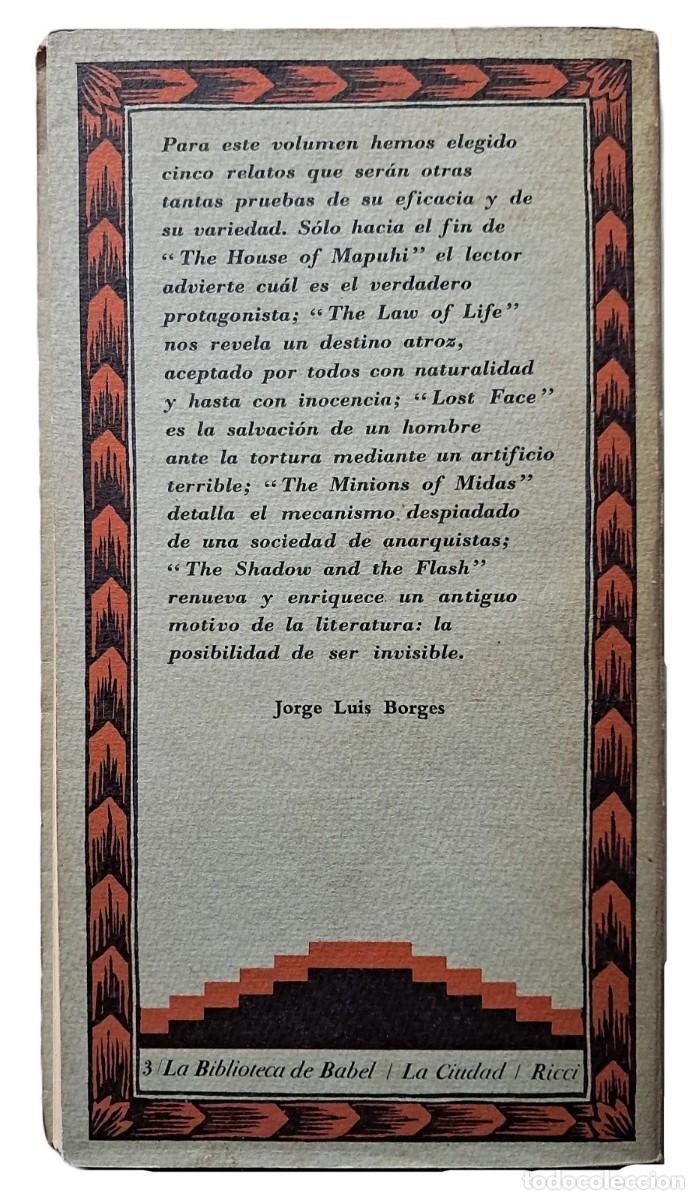 Libros de segunda mano: London, Jack - Las Muertes Conc&eacute;ntricas - Jorge Luis Borges - (1979) - Foto 2