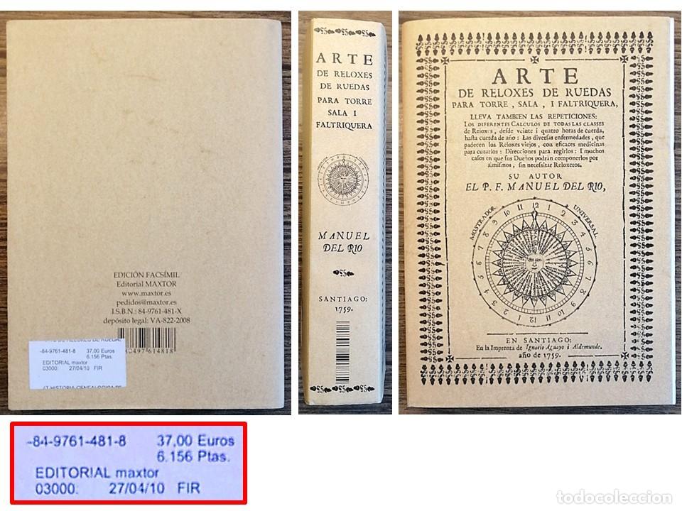 Libros de segunda mano: ARTE DE RELOJES DE RUEDAS