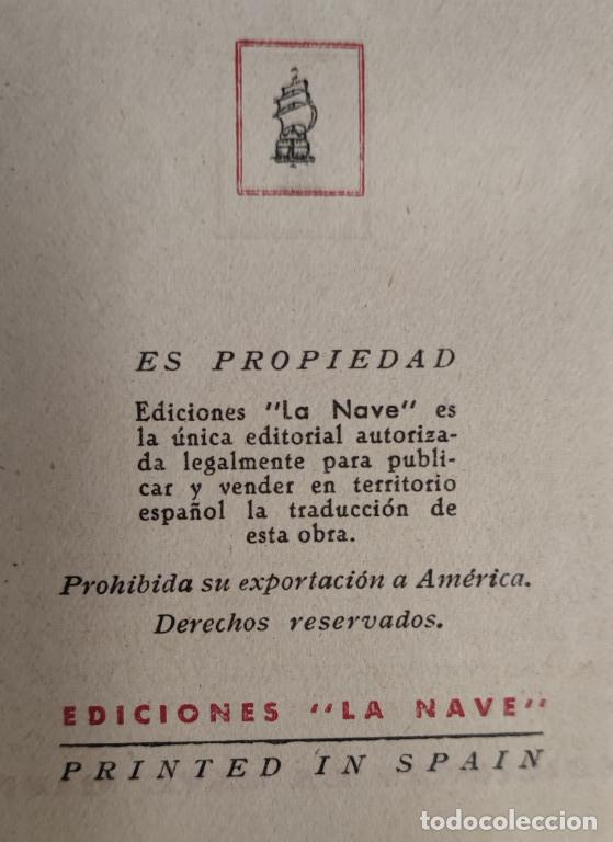 Libros de segunda mano: REBECA, DAPHNE DU MAURIER, EDICIONES LA NAVE, LIBRO ANTIGUO - Foto 5