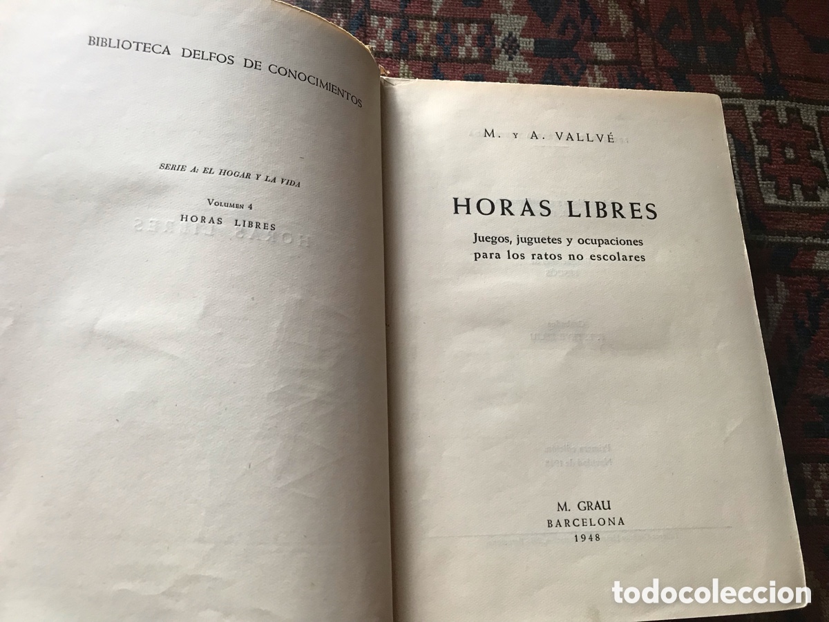 Libros de segunda mano: Horas libres. M. y A. Vallv&eacute;. M. Grau. Barcelona 1948 - Foto 3