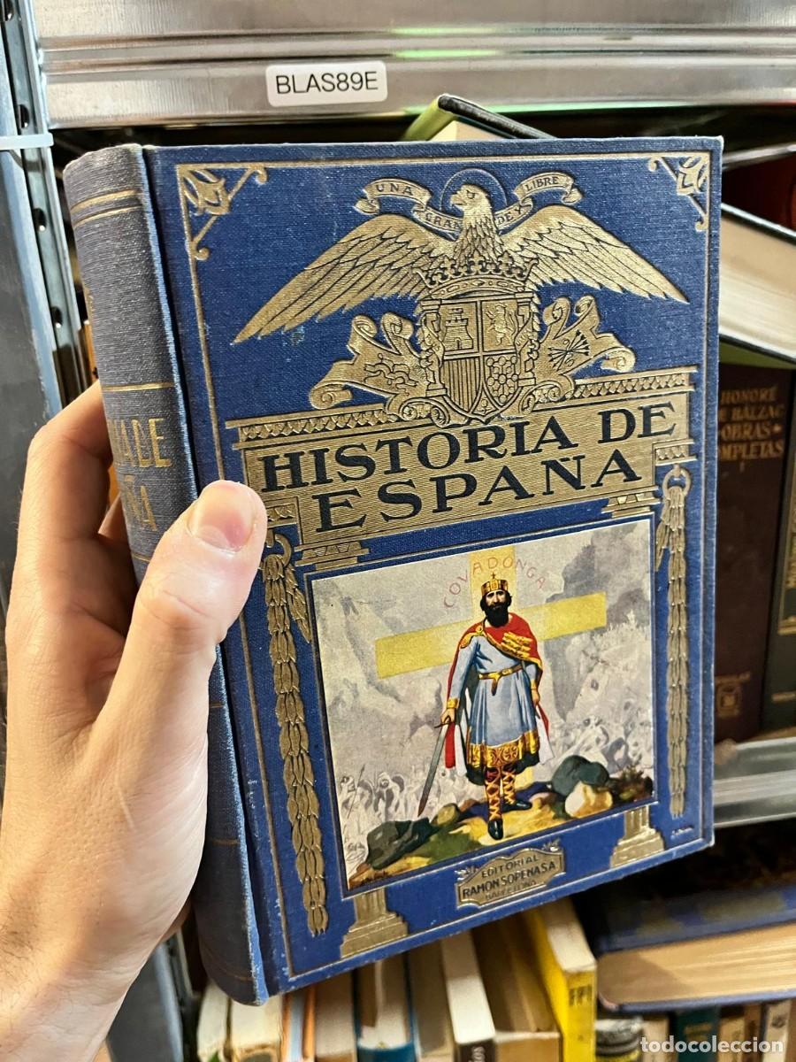 Libros de segunda mano: BLAS89E &ndash; Historia de Espa&ntilde;a &ndash; Editorial Ram&oacute;n Sopena S.A. (portada con Don Pelayo/Covadonga)
