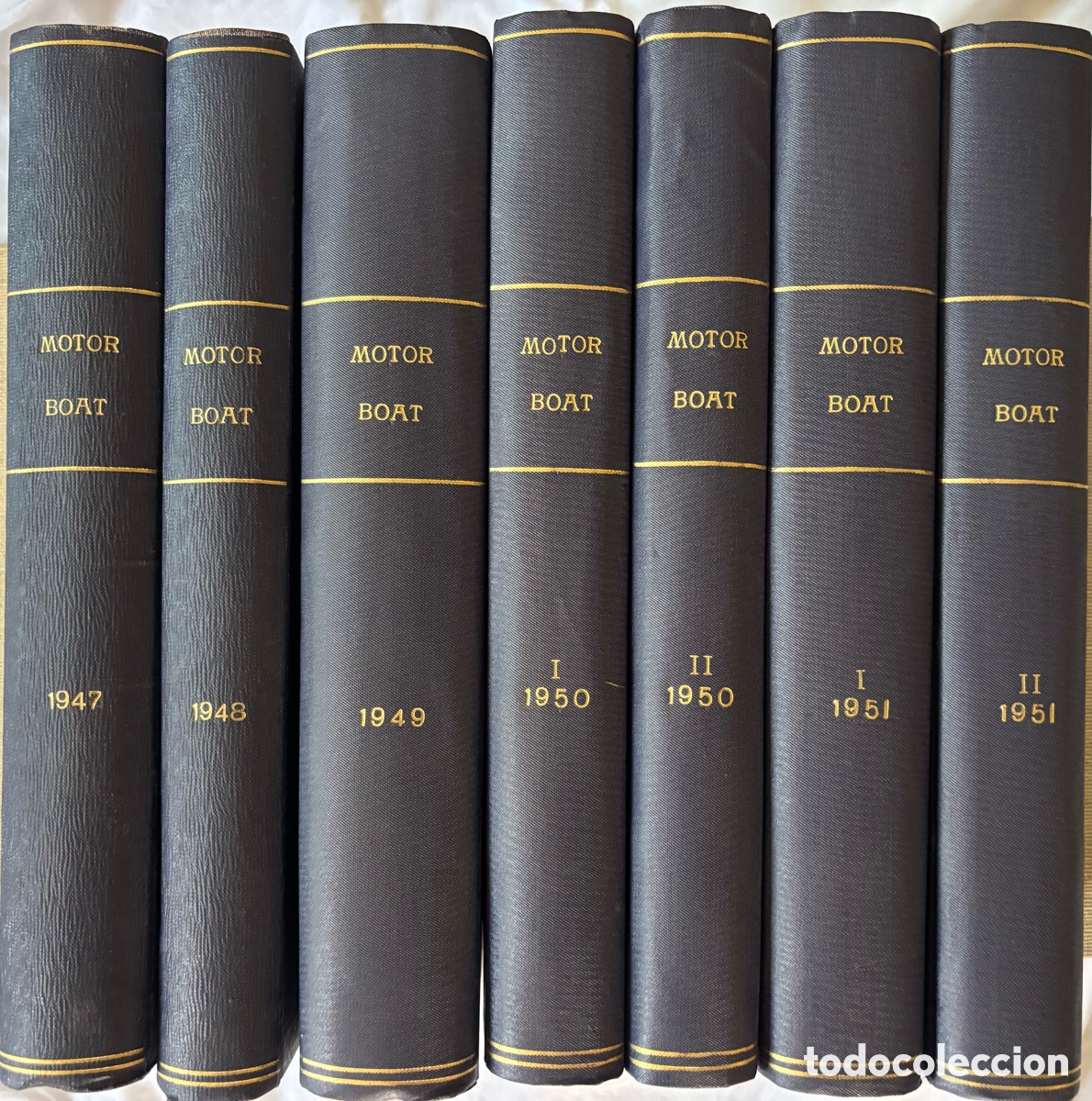 Libros de segunda mano: Lote 7 Tomos Encuadernados Revista N&aacute;utica &rdquo;Motor Boat&rdquo; (1947-1951)