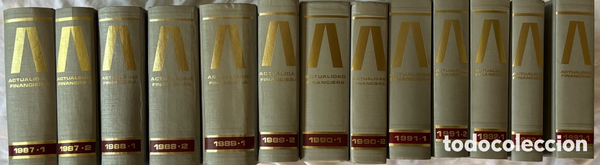 Libros de segunda mano: Lote 13 Tomos Encuadernados Revista &rdquo;Actualidad Financiera&rdquo; (1987-1993)