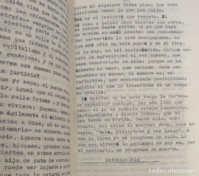 Libros de segunda mano: LIBRO ARTESANAL, ANTONIO GALA, VER INDICE - Foto 4