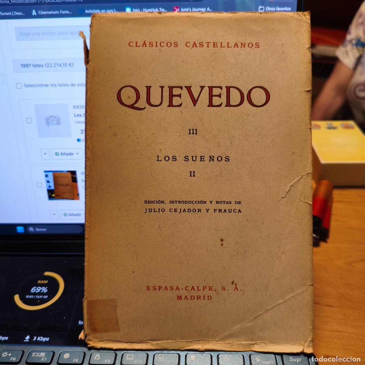 Libros de segunda mano: Los Sue&ntilde;os Dos Tomos I y II por Quevedo