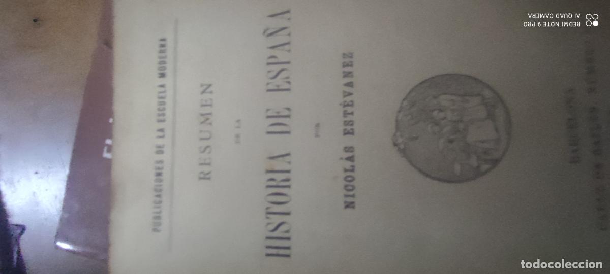 Libros de segunda mano: Resumen de la historia de Espa&ntilde;a, de Nicol&aacute;s Est&eacute;vanez
