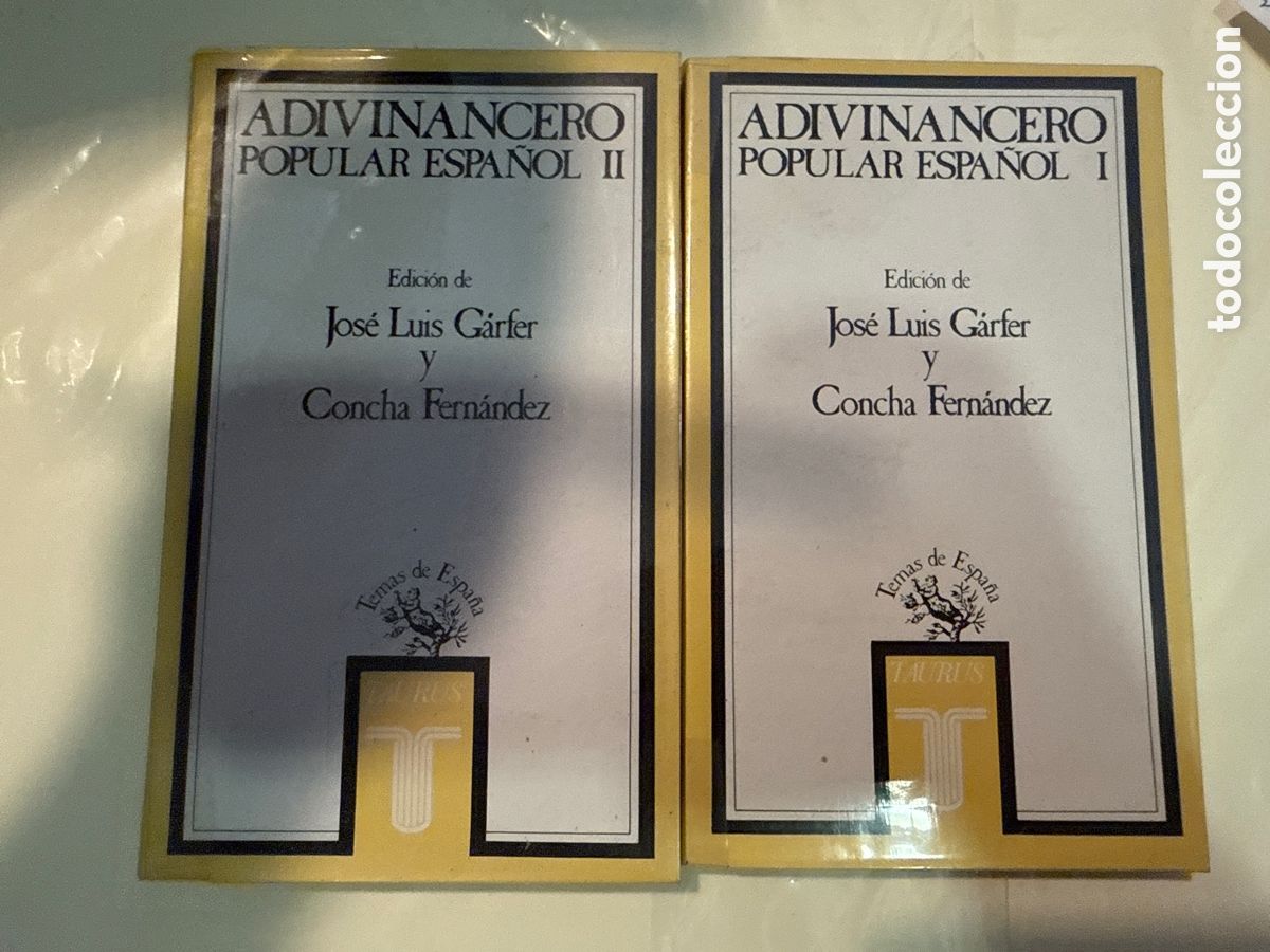 Libri di seconda mano: ADIVINACERO popular espa&ntilde;ol: [2 tomos]
