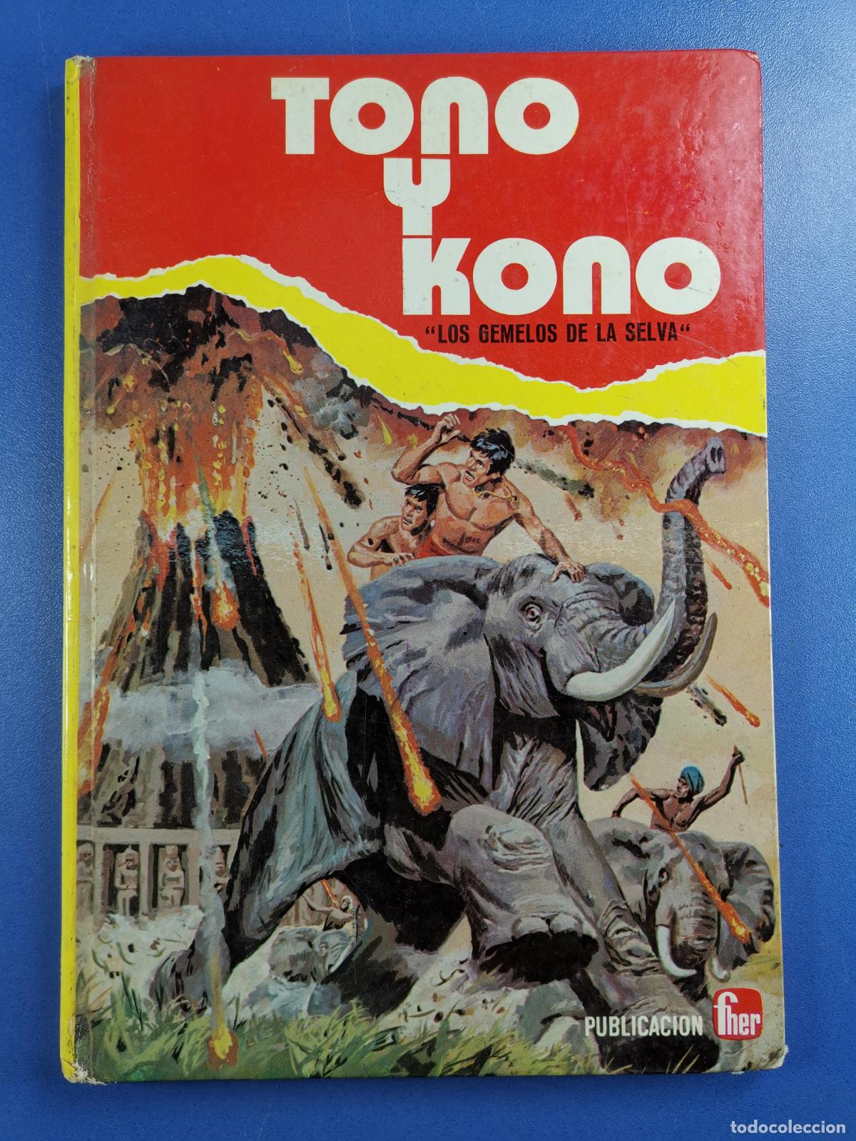 Libros de segunda mano: TONO Y KONO - LOS GEMELOS DE LA SELVA - Editorial Fher - Tapa dura