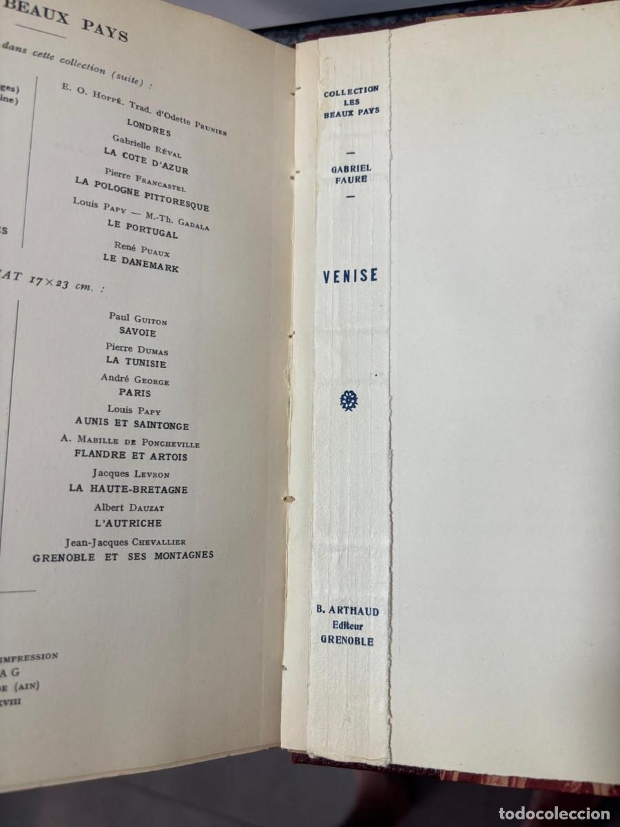 Libros de segunda mano: VENISE - GABRIEL FAURE - B. ARTHAUD EDITEUR. GRENOBLE,1938 - Foto 2