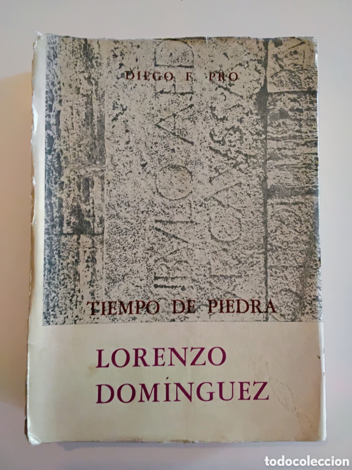 Libros de segunda mano: Diego F. Pro &ndash; Tiempo de piedra. Lorenzo Dom&iacute;nguez &ndash; Primera Edici&oacute;n &ndash; 1965