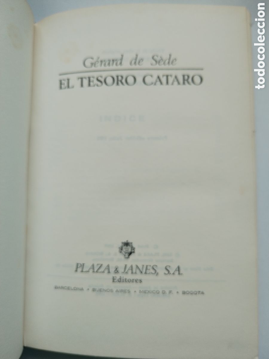 Libros de segunda mano: EL TESORO CATARO/GERARD DE SEDE - Foto 2