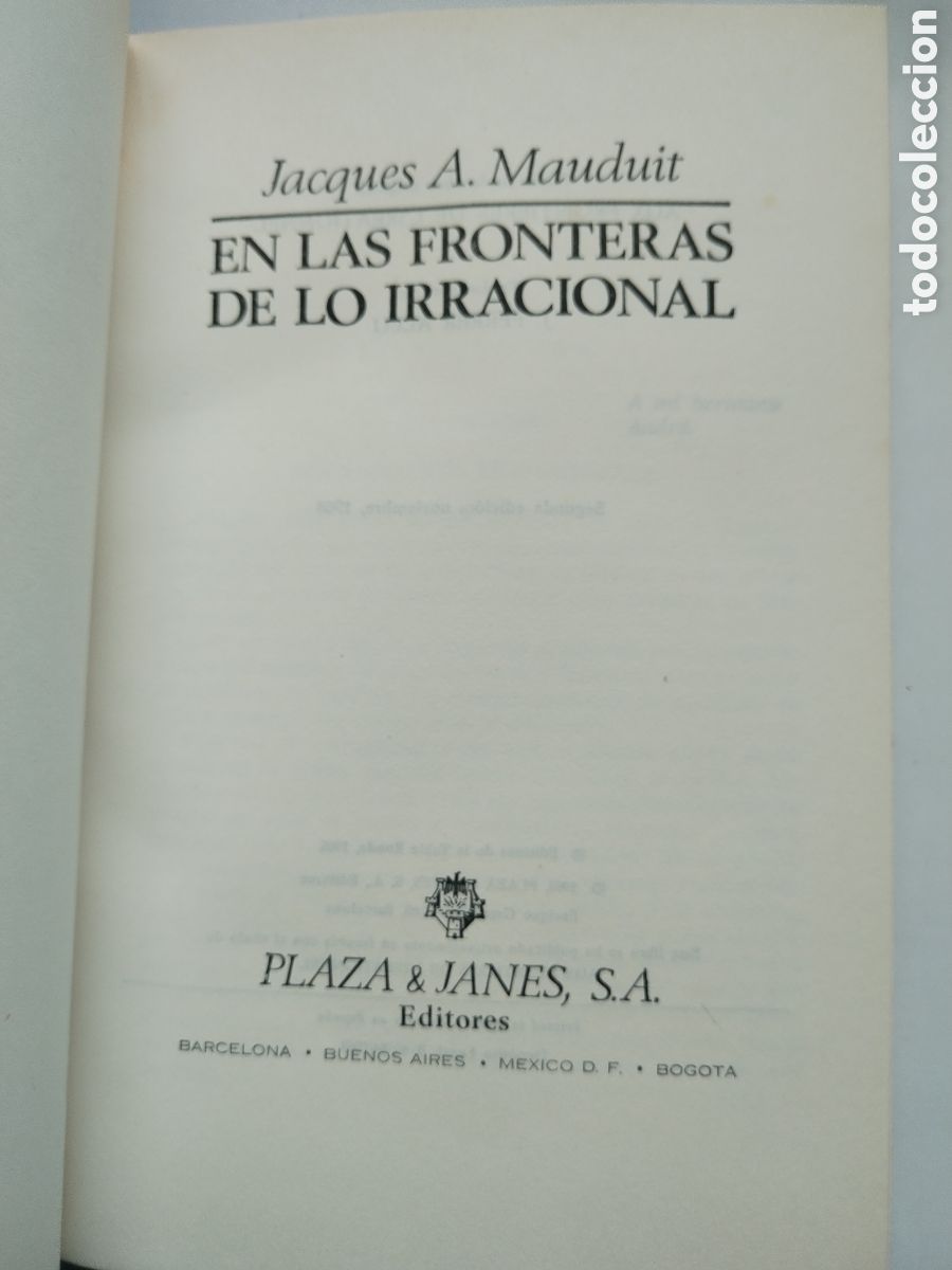 Libros de segunda mano: EN LAS FRONTERAS DE LO IRRACIONAL/JACQUES A. MAUDUIT - Foto 2