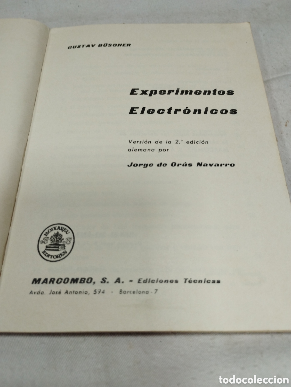 Libros de segunda mano: Experimentos electr&oacute;nicos. Gustav Buscher, 1978 - Foto 2