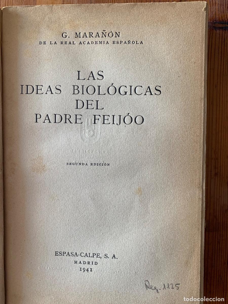 Libros de segunda mano: Las ideas biol&oacute;gicas del P. Feij&oacute;o (Bols 33) - Foto 2