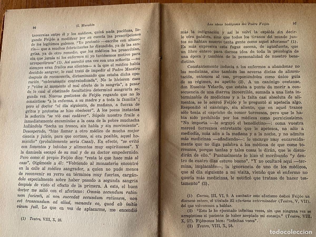Libros de segunda mano: Las ideas biol&oacute;gicas del P. Feij&oacute;o (Bols 33) - Foto 3
