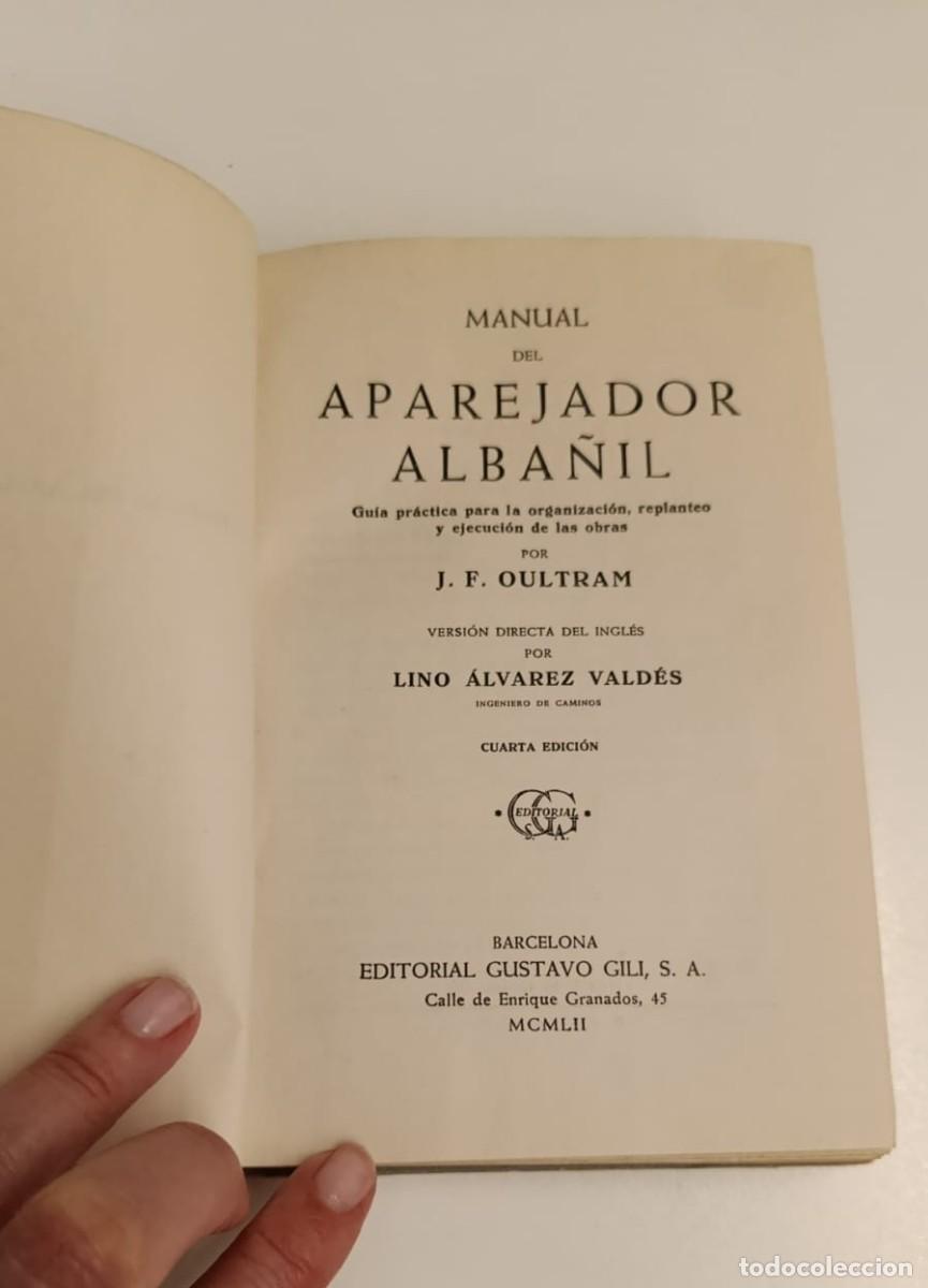 Libros de segunda mano: Manual del Aparejador Alba&ntilde;il (1952) - Foto 3