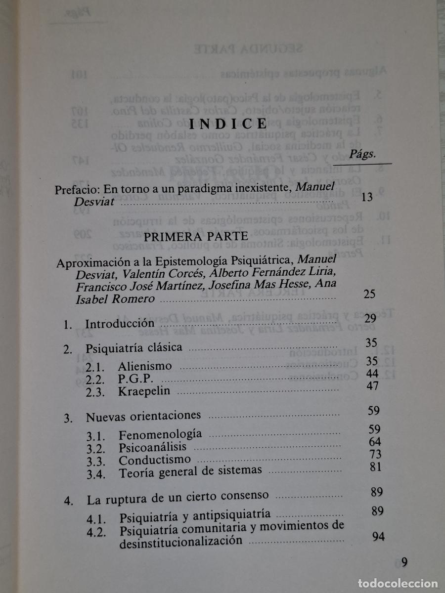 Libros de segunda mano: Epistemolog&iacute;a y pr&aacute;ctica psiqui&aacute;trica - Desviat, Manuel (coord.) - Foto 5