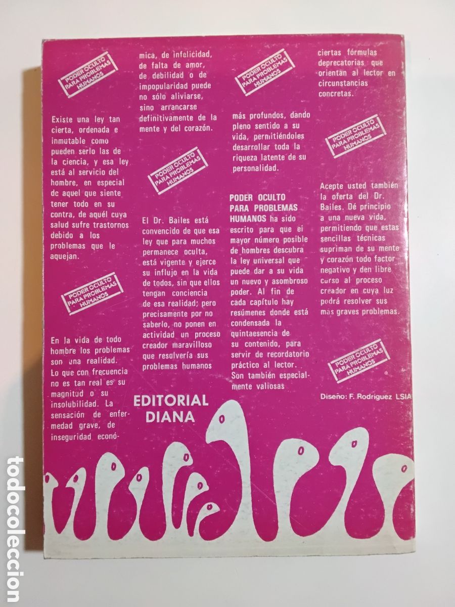 Libros de segunda mano: Frederick Bailes &ndash; Poder oculto para problemas humanos &ndash; Editorial Diana &ndash; 1985 - Foto 2