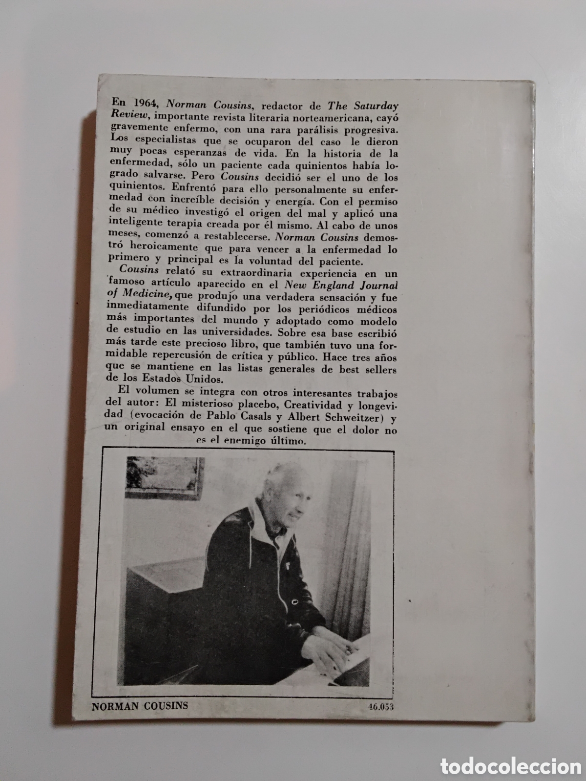 Libros de segunda mano: Norman Cousins &ndash; La voluntad de curarse &ndash; Emec&eacute; Editores &ndash; 1981 - Foto 2
