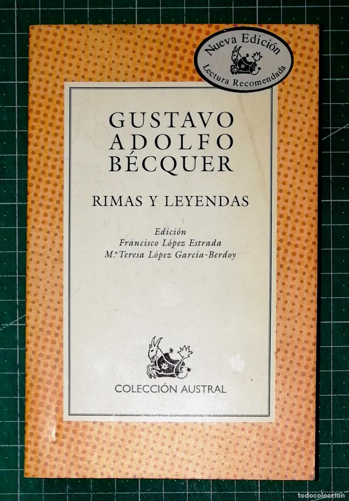 Libros de segunda mano: RIMAS Y LEYENDAS (Austral ; 403) / Gustavo Adolfo B&eacute;cquer. - Espasa-Calpe, 1998