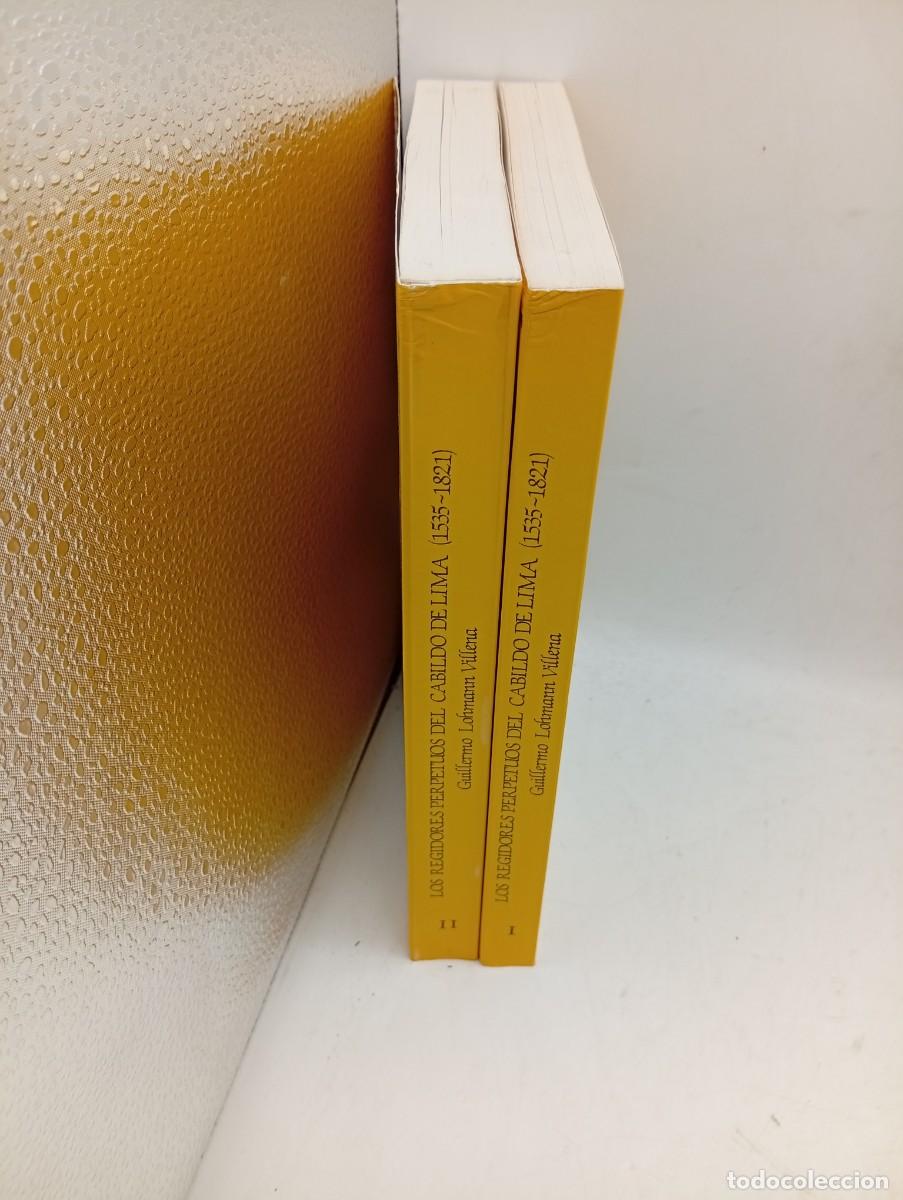 Libros de segunda mano: LOS REGIDORES PERPETUOS DEL CABILDO DE LIMA ( 1535-1821). TOMO I Y II. GUILLERMO LOFUMANN. 1983.