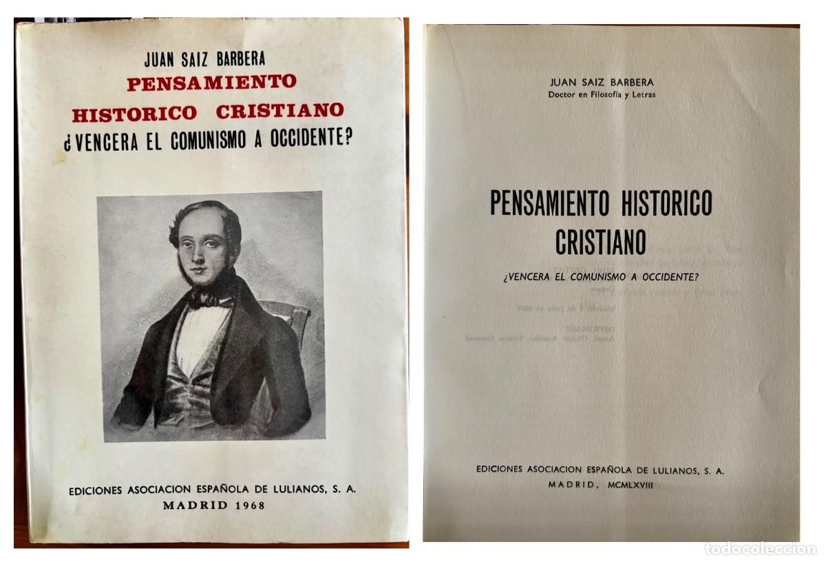 Livros em segunda m&atilde;o: JUAN SAIZ BARBERA- PENSAMIENTO HISTORICO CRISTIANO- 1968