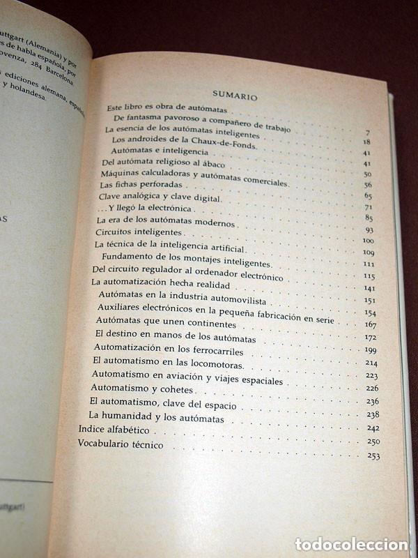 Libros de segunda mano: AUT&Oacute;MATAS INTELIGENTES. DEL VIEJO ROBOT AL CEREBRO ELECTR&Oacute;NICO. Robert GERWIN. Daimon, 1967 +++ - Foto 4
