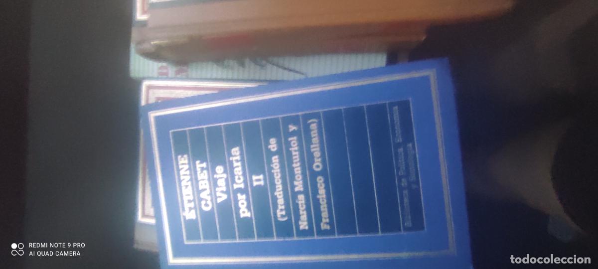 Libros de segunda mano: AJE POR ICARIA II - ETIENNE CABET- 24 BIBLIOTECA DE POLITICA, ECONOMIA Y SOCIOLOGIA -ORBIS - 1985
