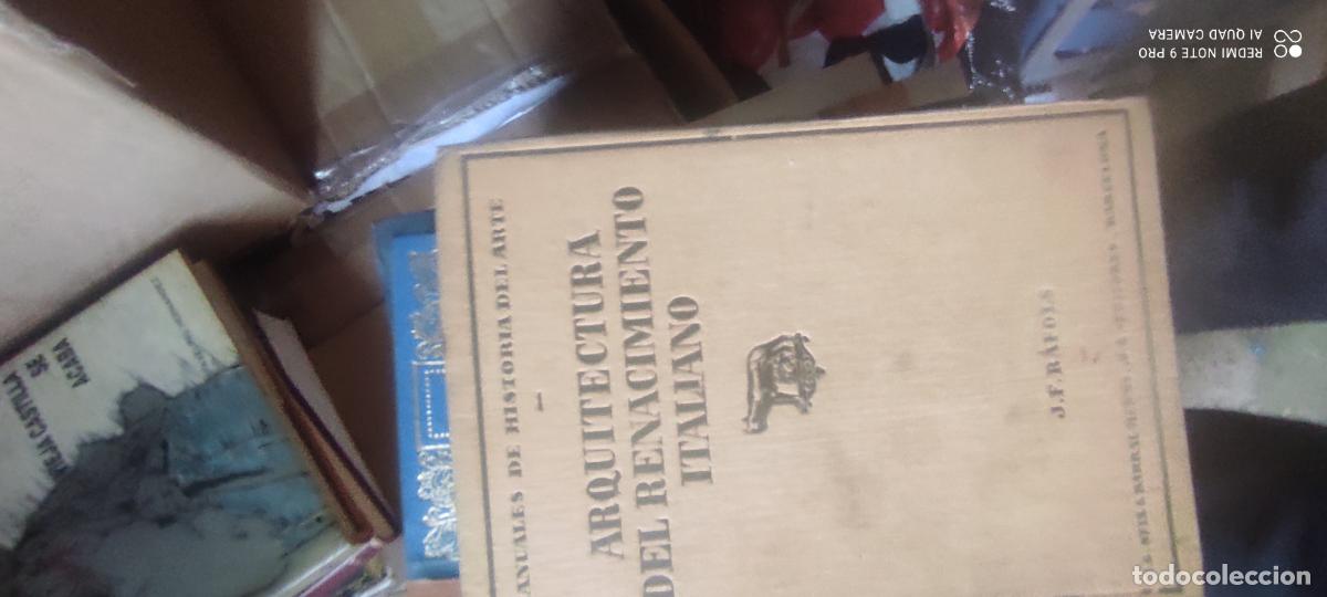 Libros de segunda mano: Arquitectura del Renacimiento italiano J F R&agrave;fols 1926 Seix Barral Manuales de Historia del Arte