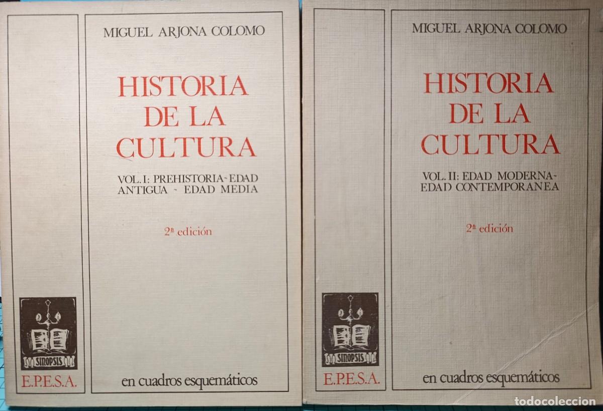 Libros de segunda mano: HISTORIA DE LA CULTURA VOL I Y II. Miguel Arjona Colomo