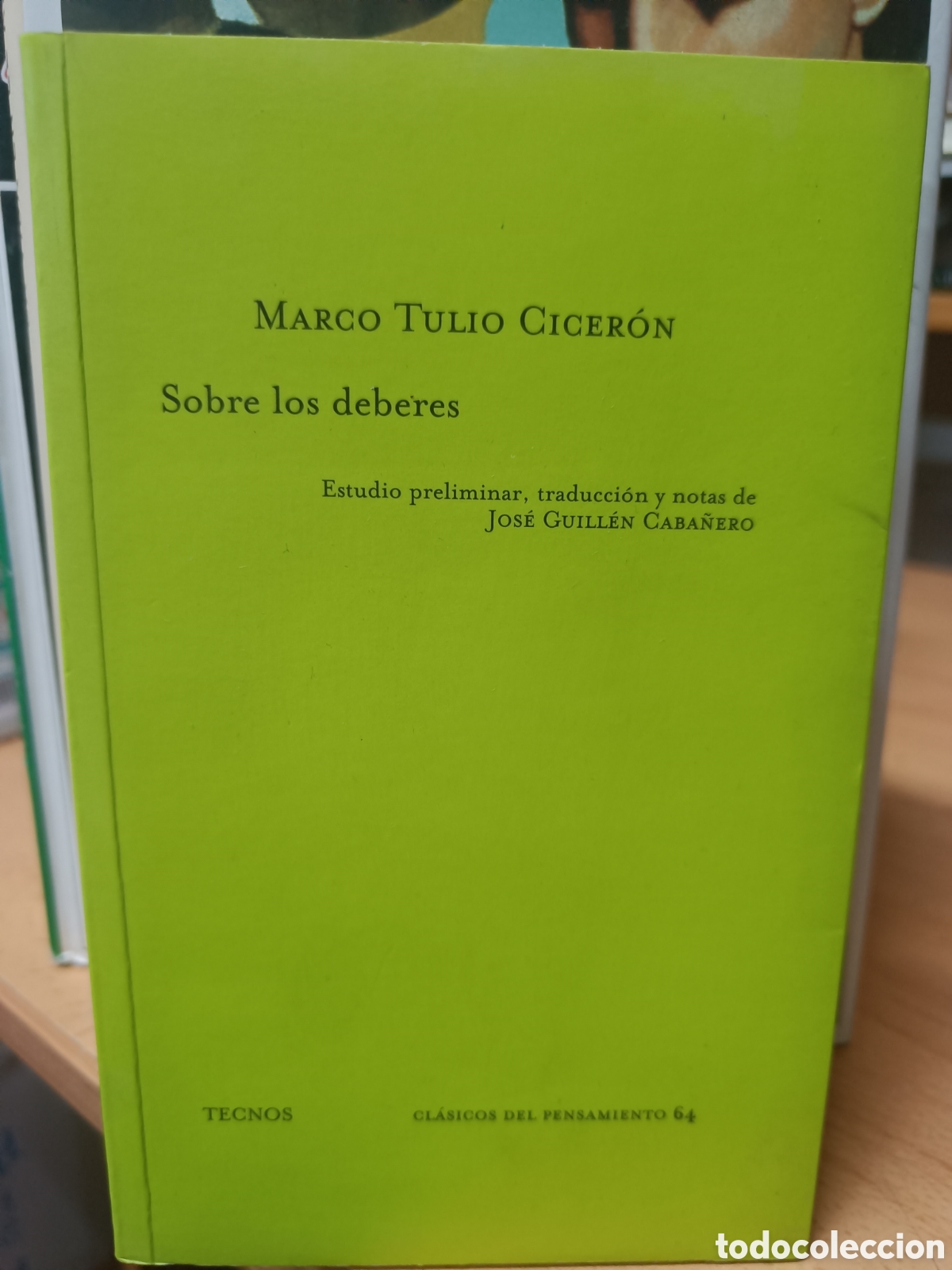 Libros de segunda mano: SOBRE LOS DEBERES. MARCO TULIO CICER&Oacute;N.