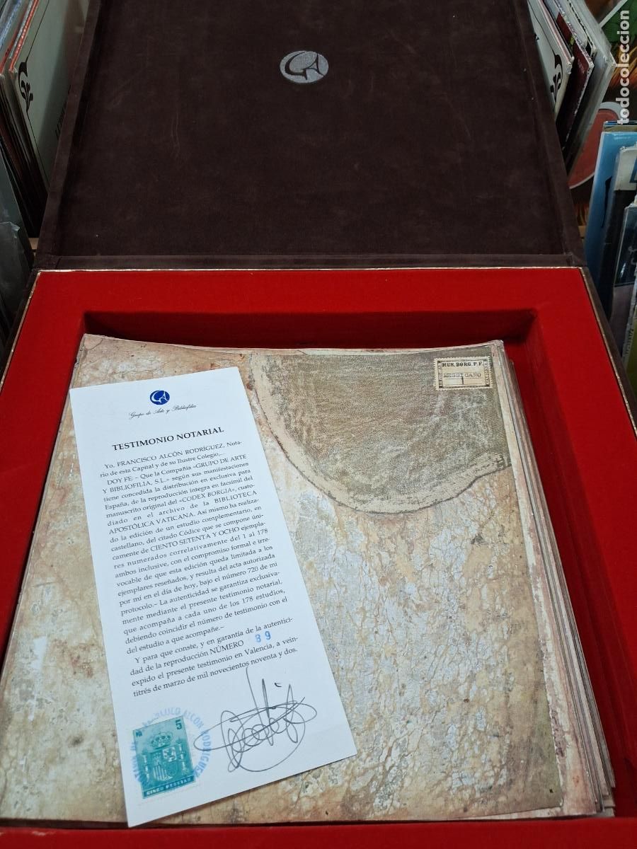 Libros de segunda mano: ESPECTACULAR FACSIMIL CODEX BORGIA CODICE BORGIA GRUPO ARTE Y BIBLIOFILIA VALENCIA 1992 NUMERADA